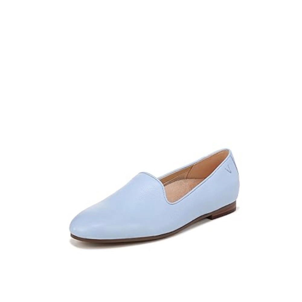 Vionic Willa II Sky Blue‎ Leather Loafer Flat Womens 8 M Arch Support Shoe New